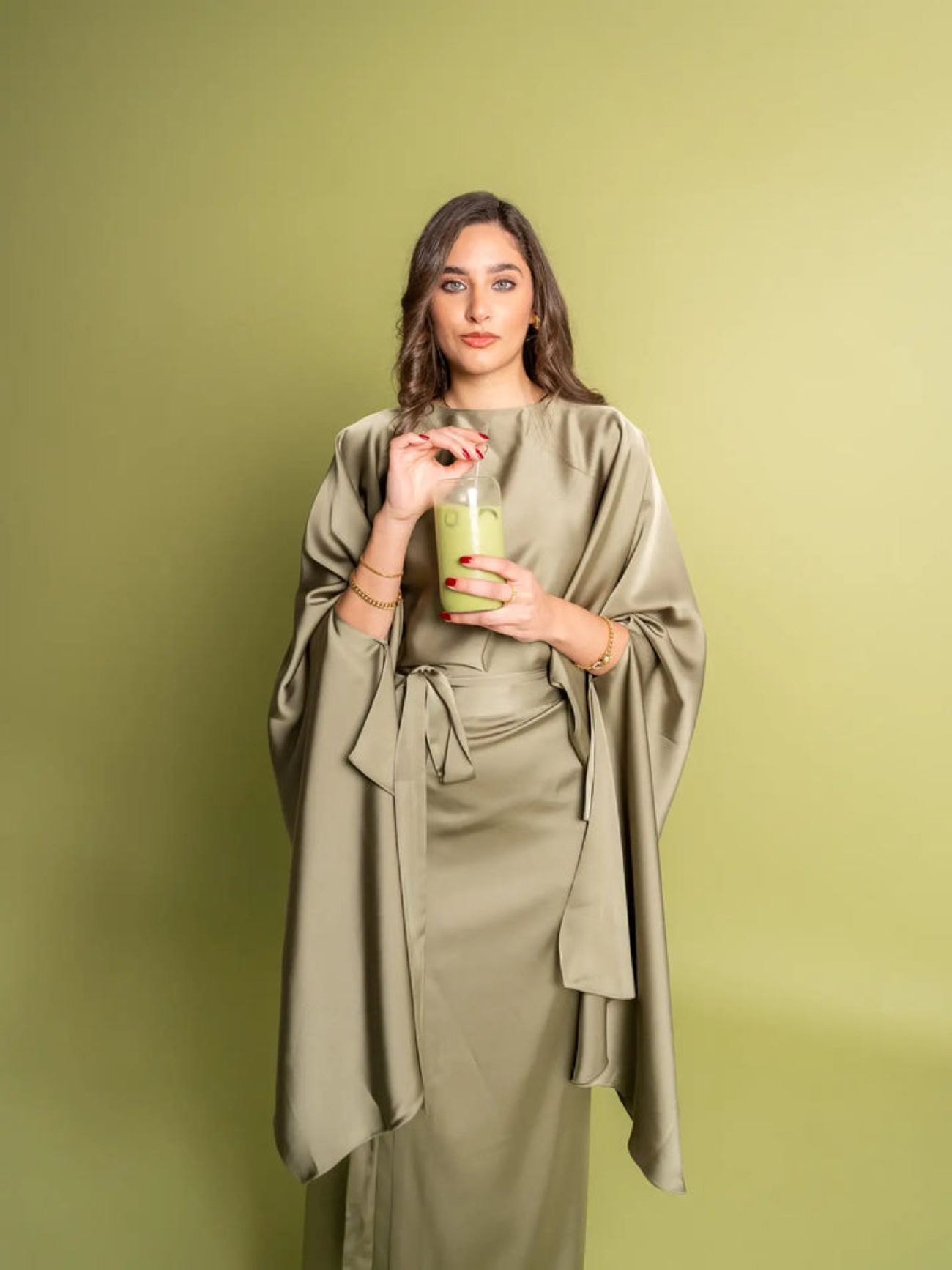 Matcha Green Melted Silk Set