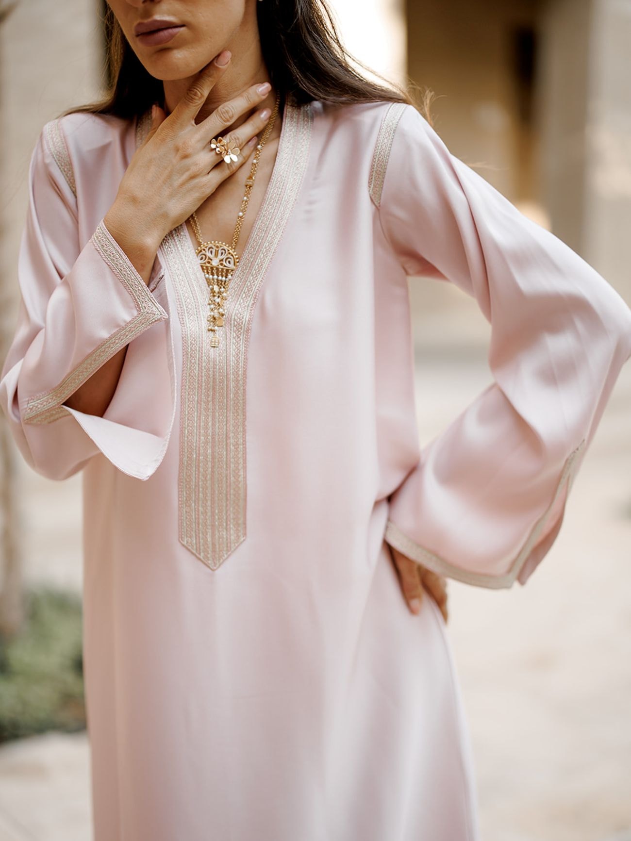 Sidra Blush Pink Kaftan