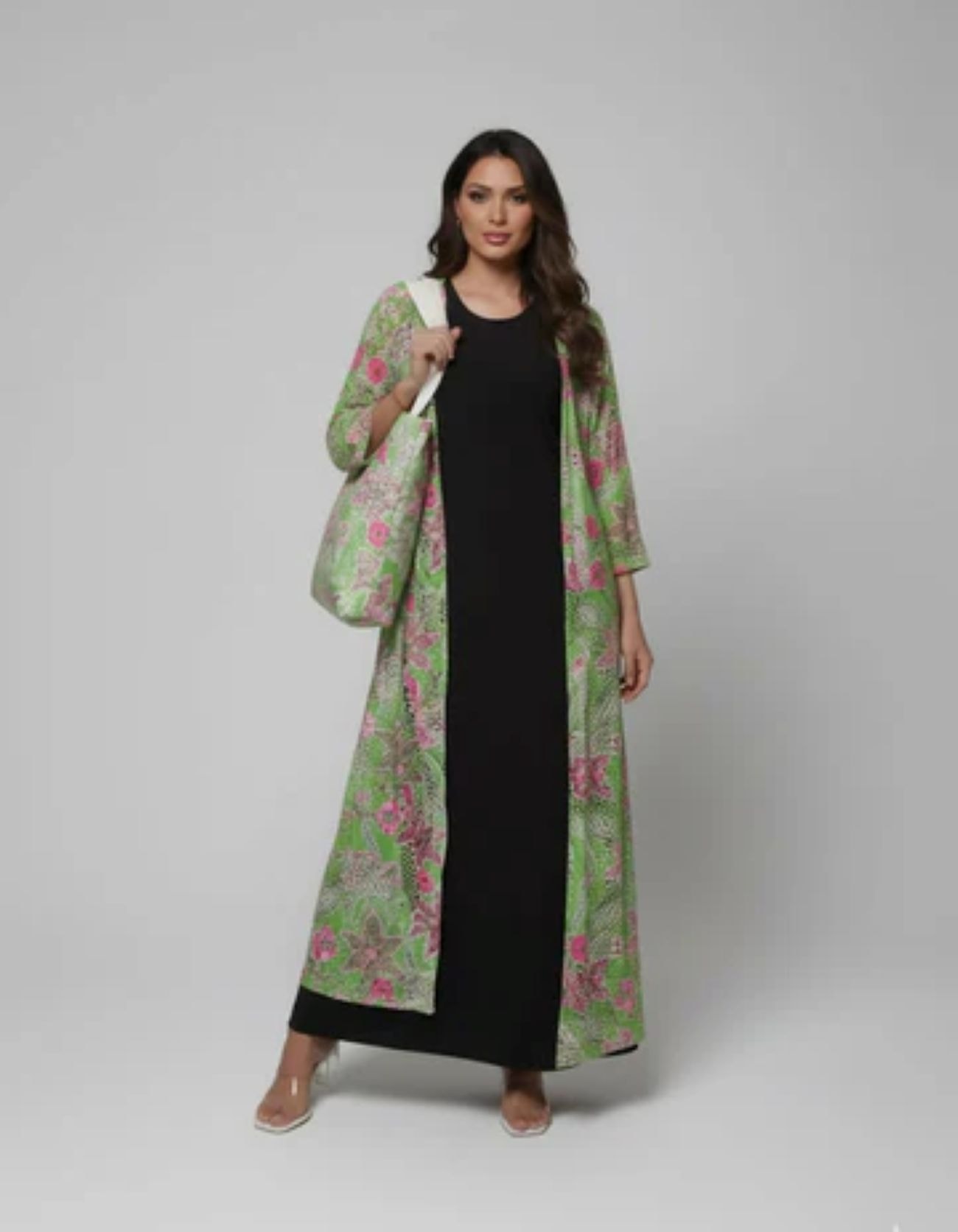 Casual open color abaya