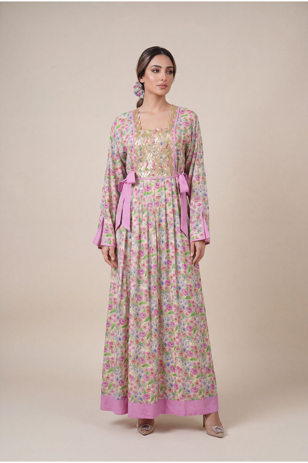 Sequin Floral Jalabiya