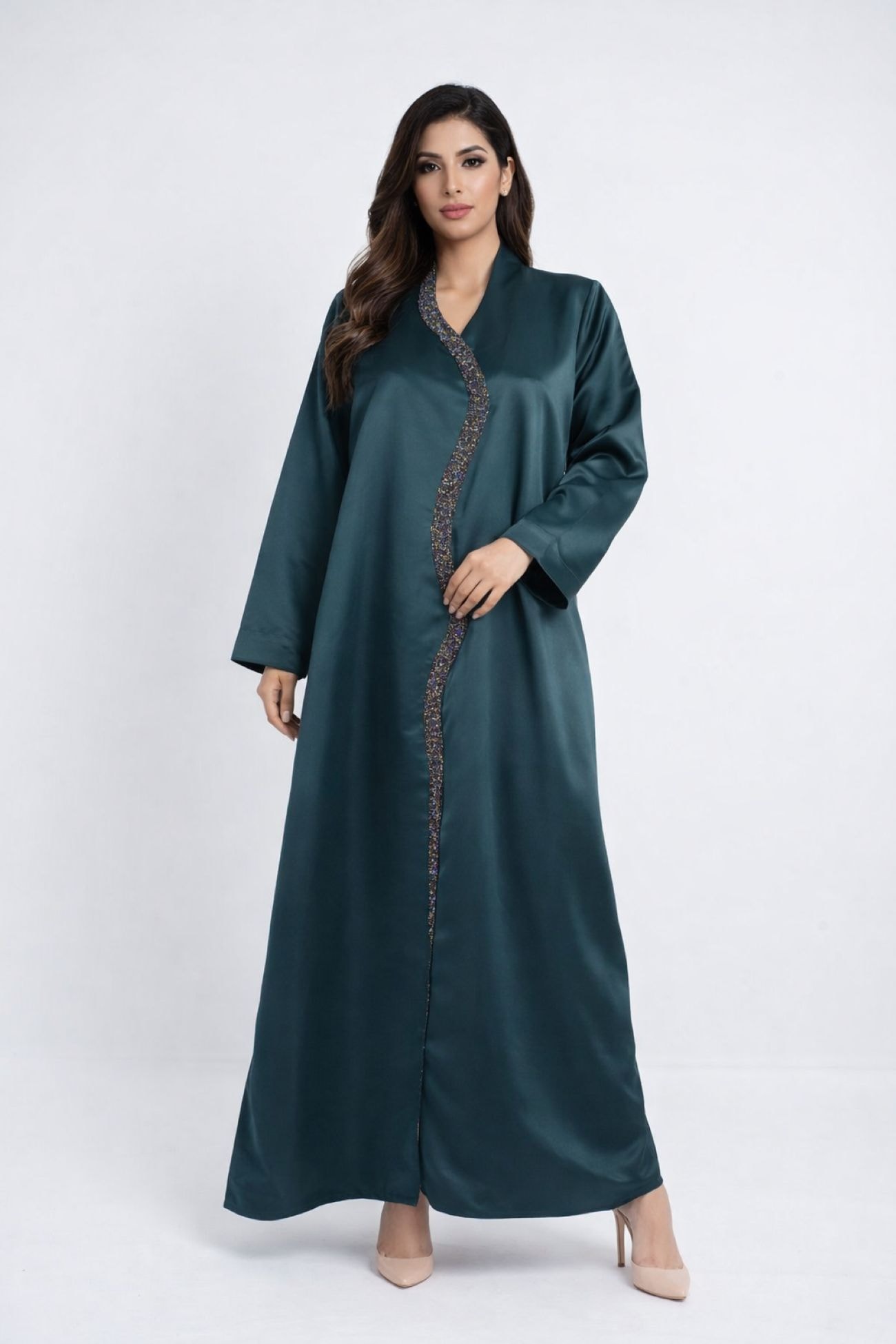 abaya satin — Green