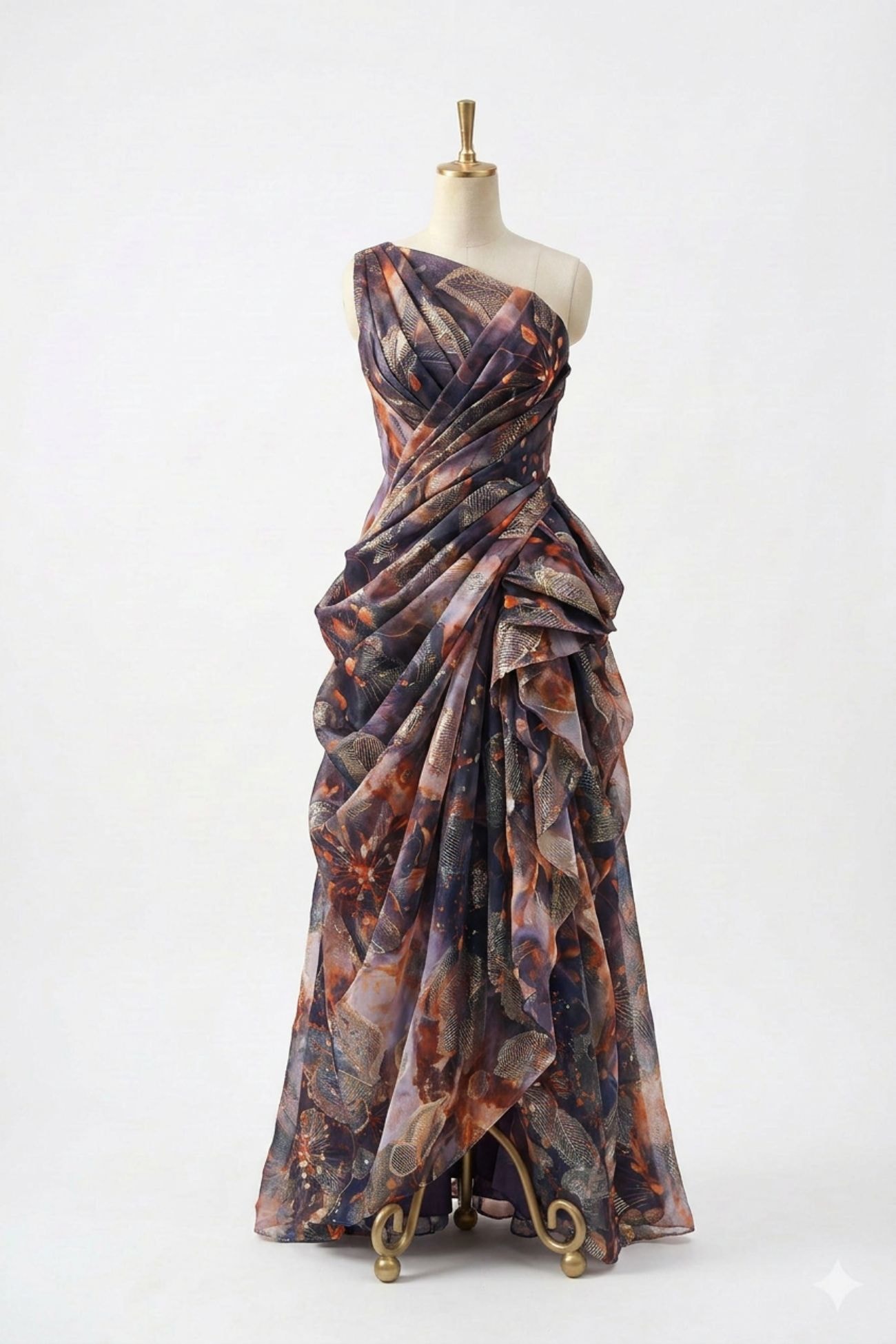 Italian Chiffon Zari Floral