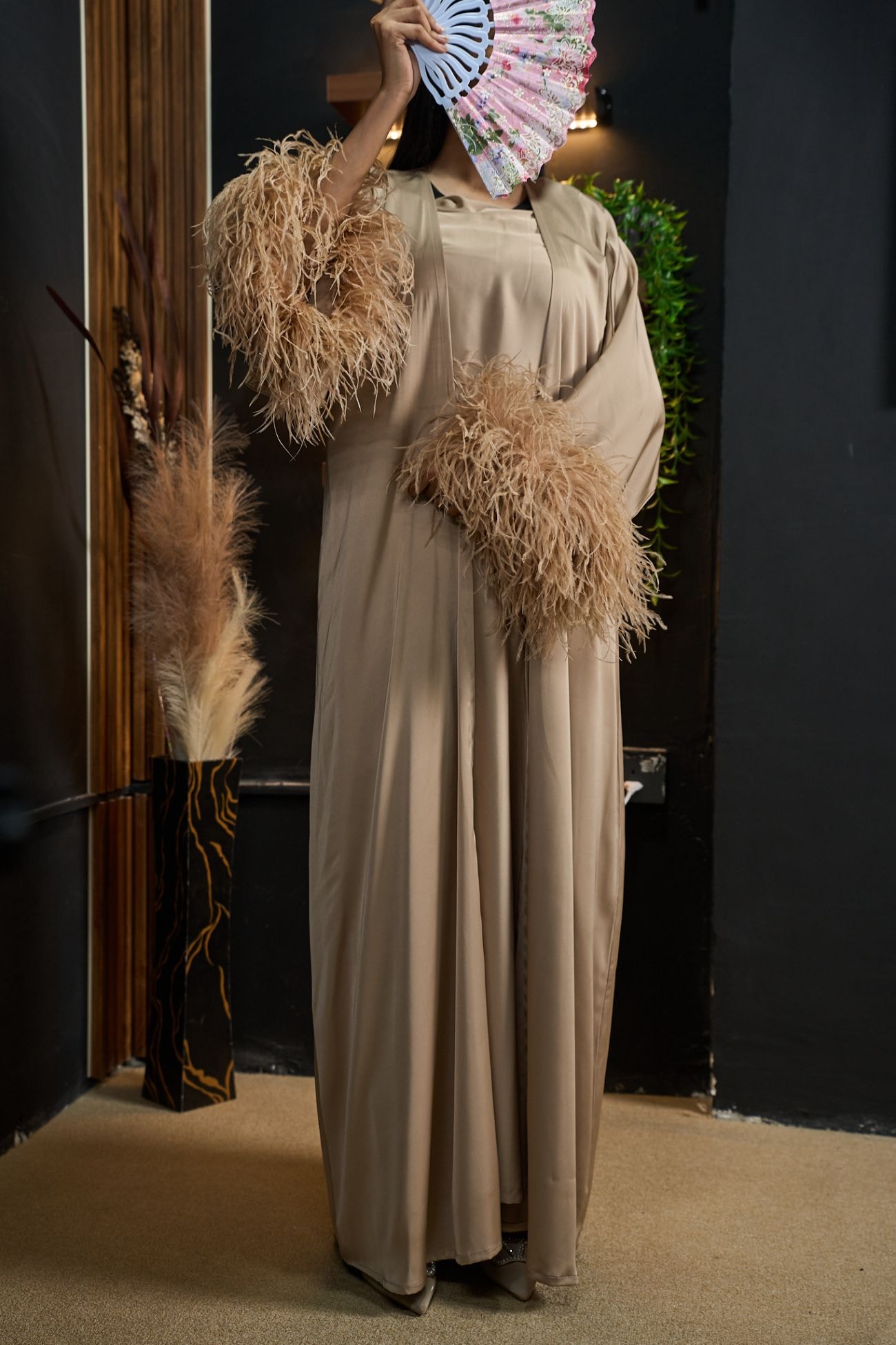 Sahara Feather Luxe Abaya