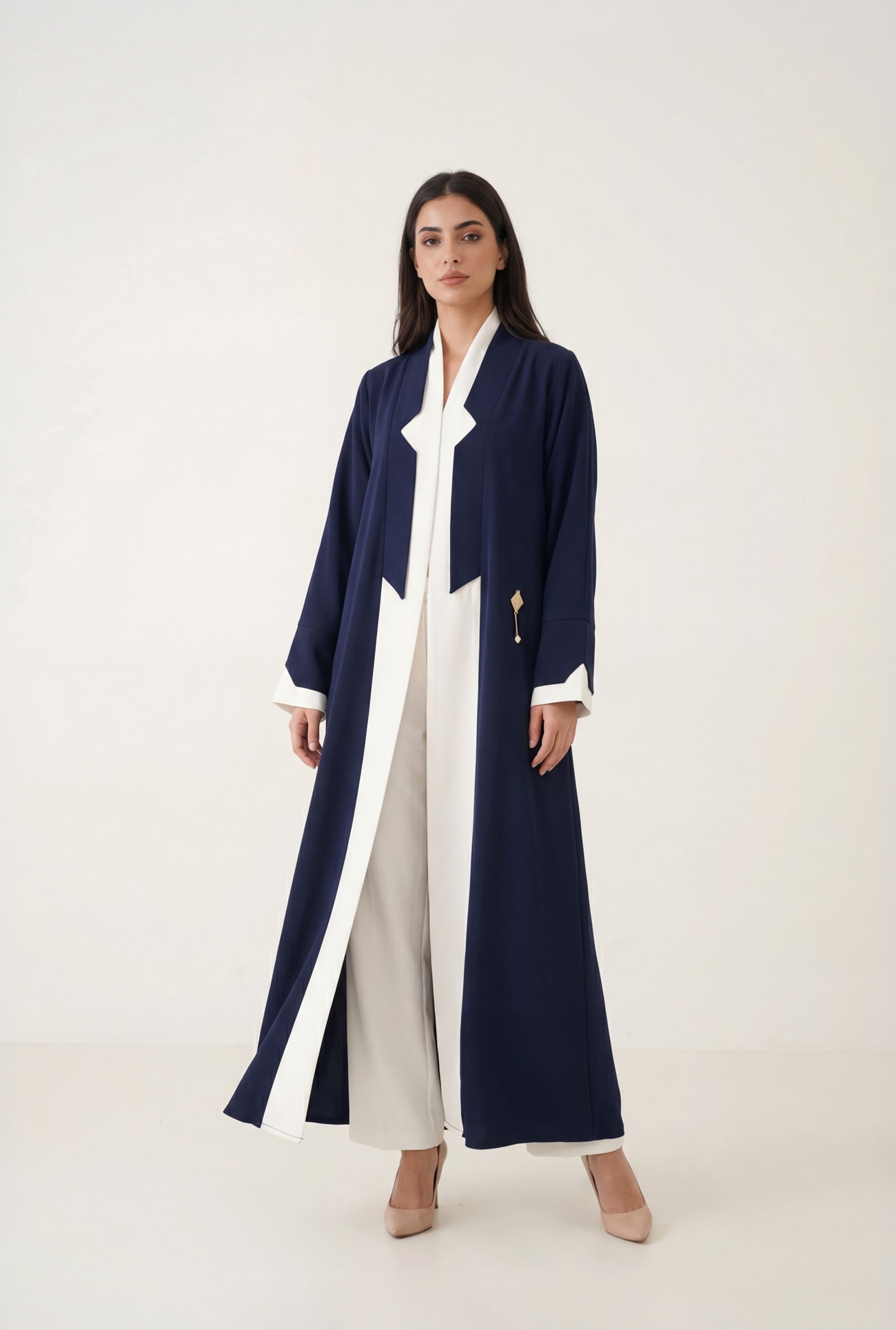 Noor Blue coat Abaya