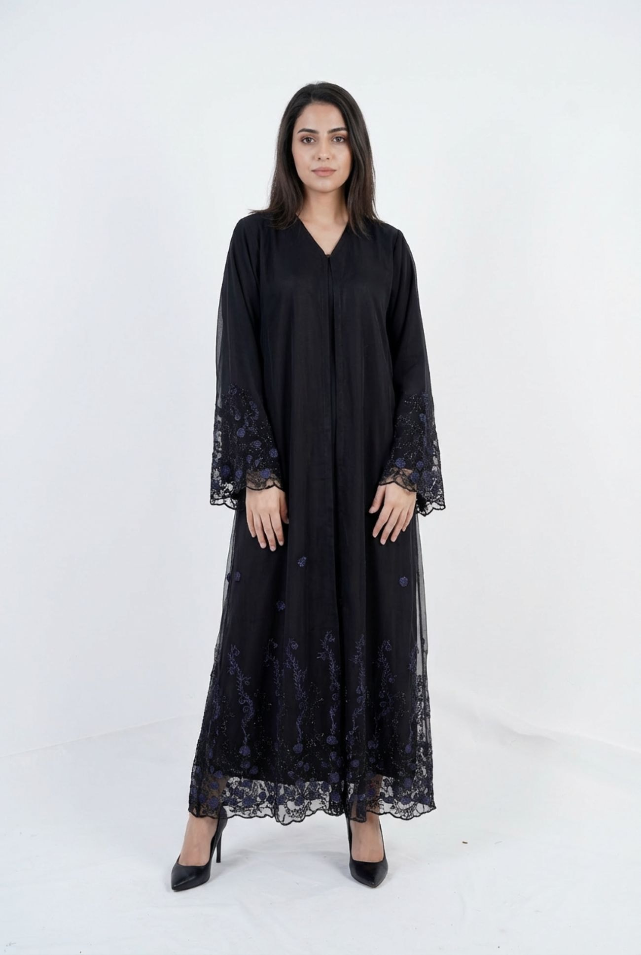 Tulle Stone Work Abaya