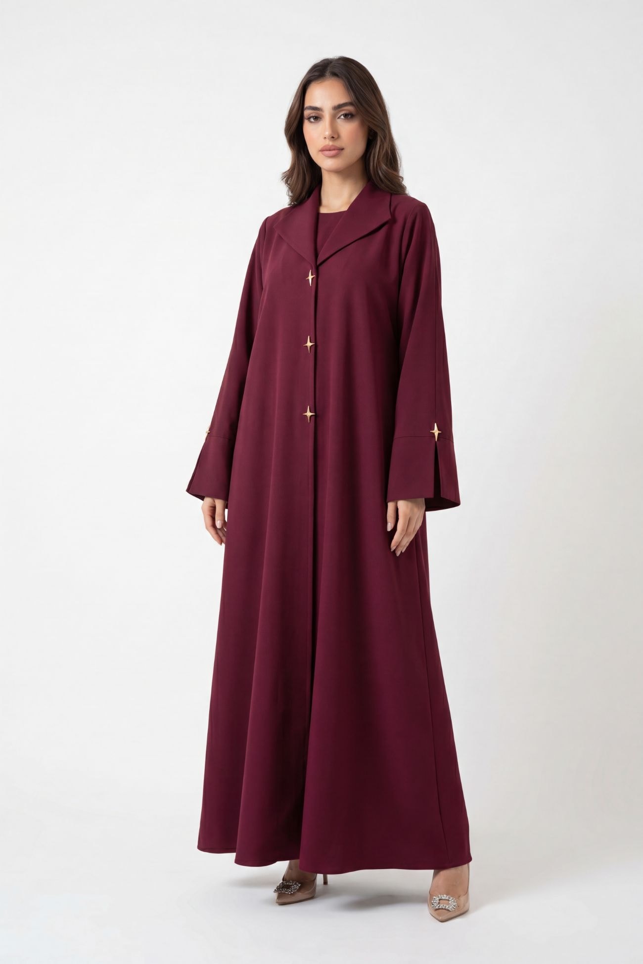Celeste Star Burgundy Abaya