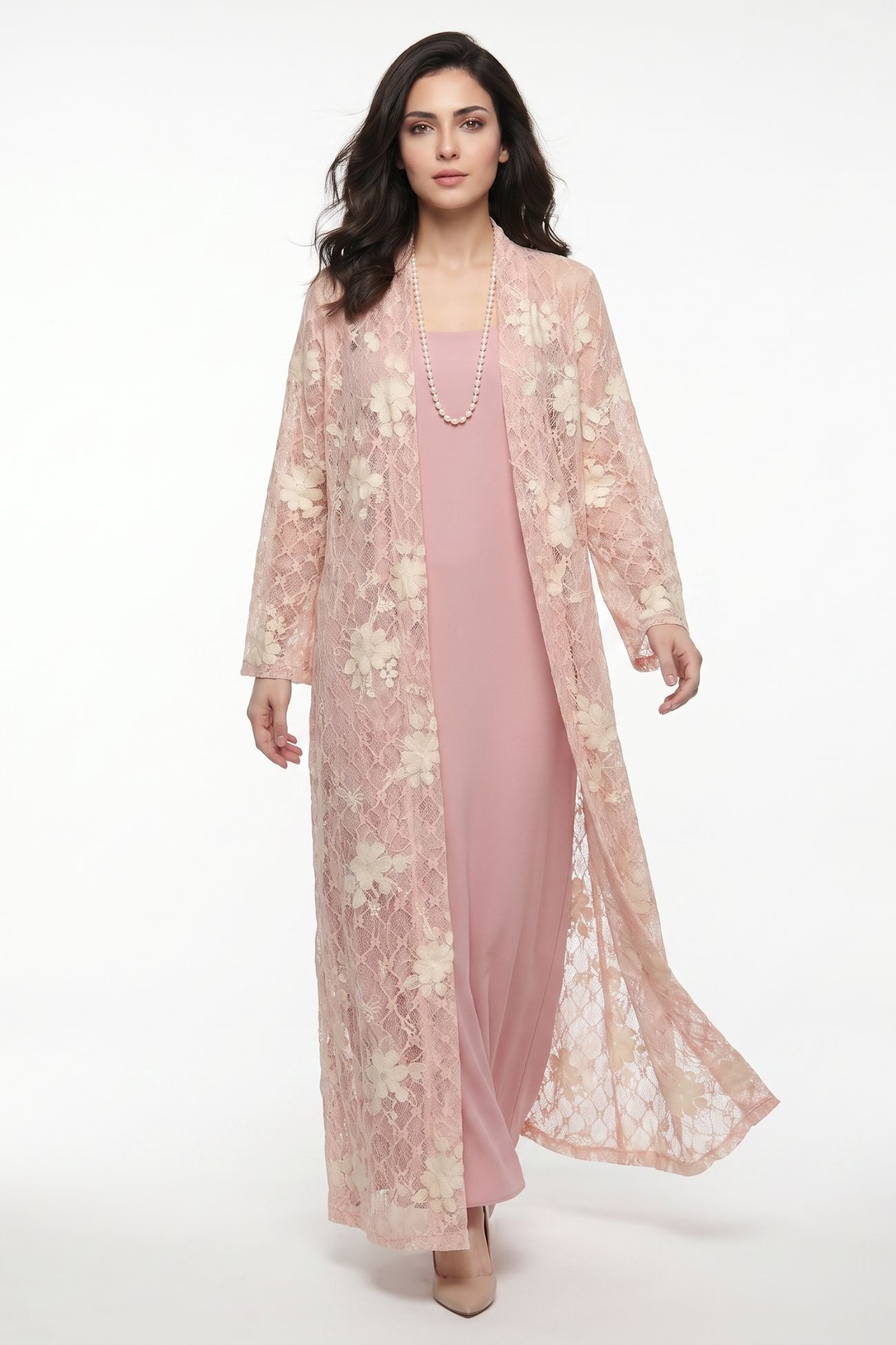 Rosy Veil Abaya