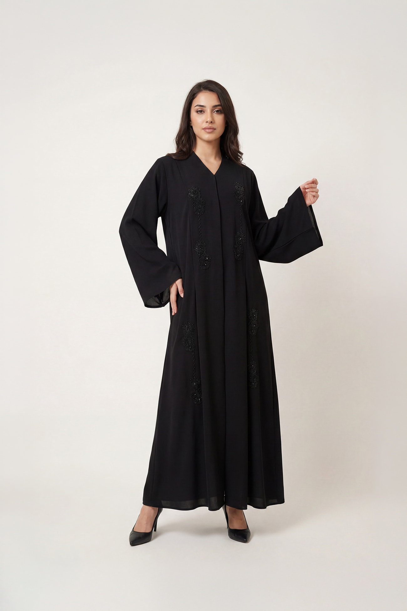 Noor Luxury blossom handwork abaya