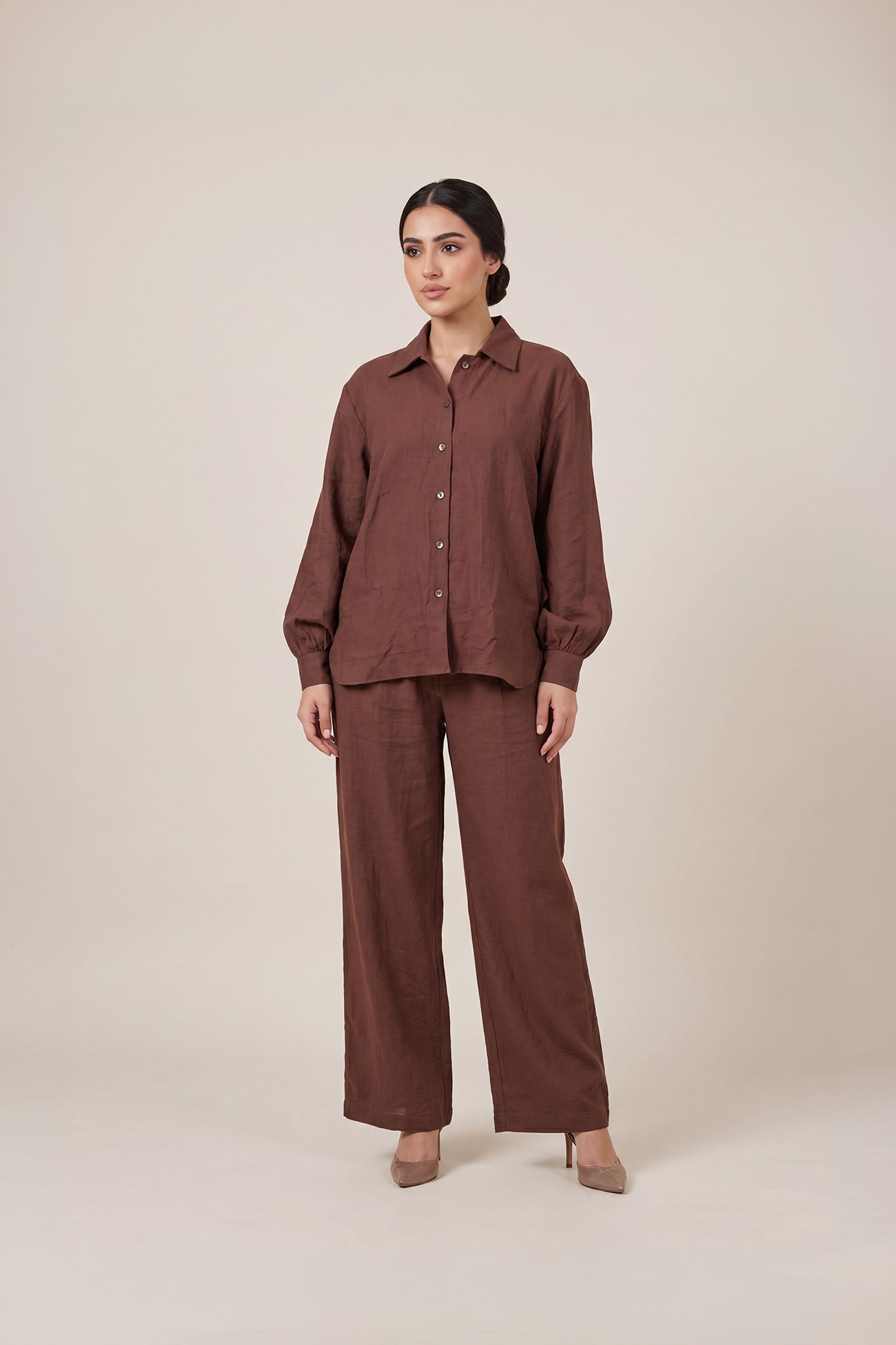 Cocoa Breeze Linen Co-Ord Set