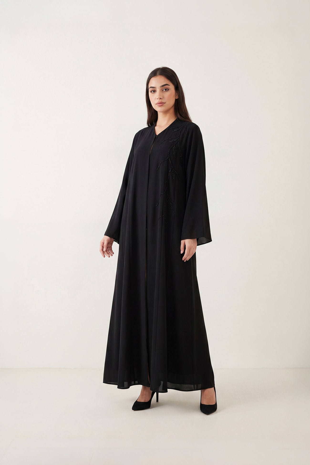 Noor Luxury handwork abaya — Black 3