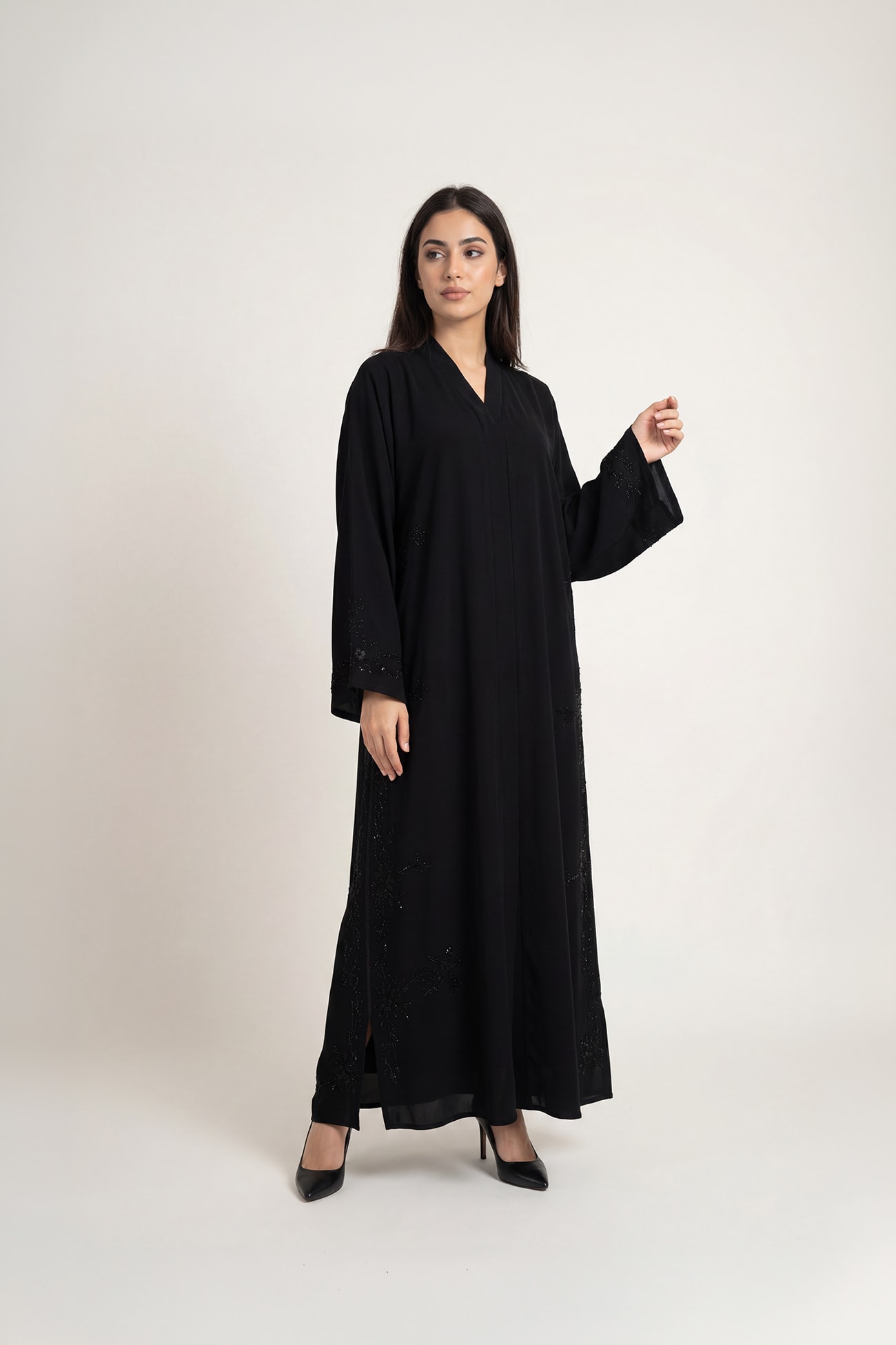 Noor Luxury handwork abaya — Black 1