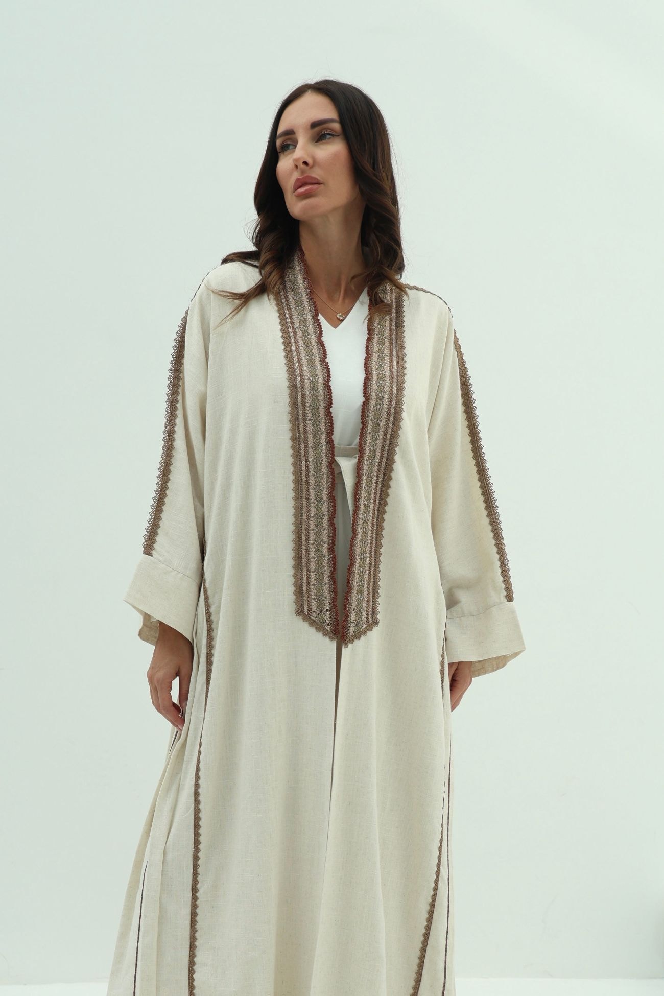 Light Purple Linen Abaya
