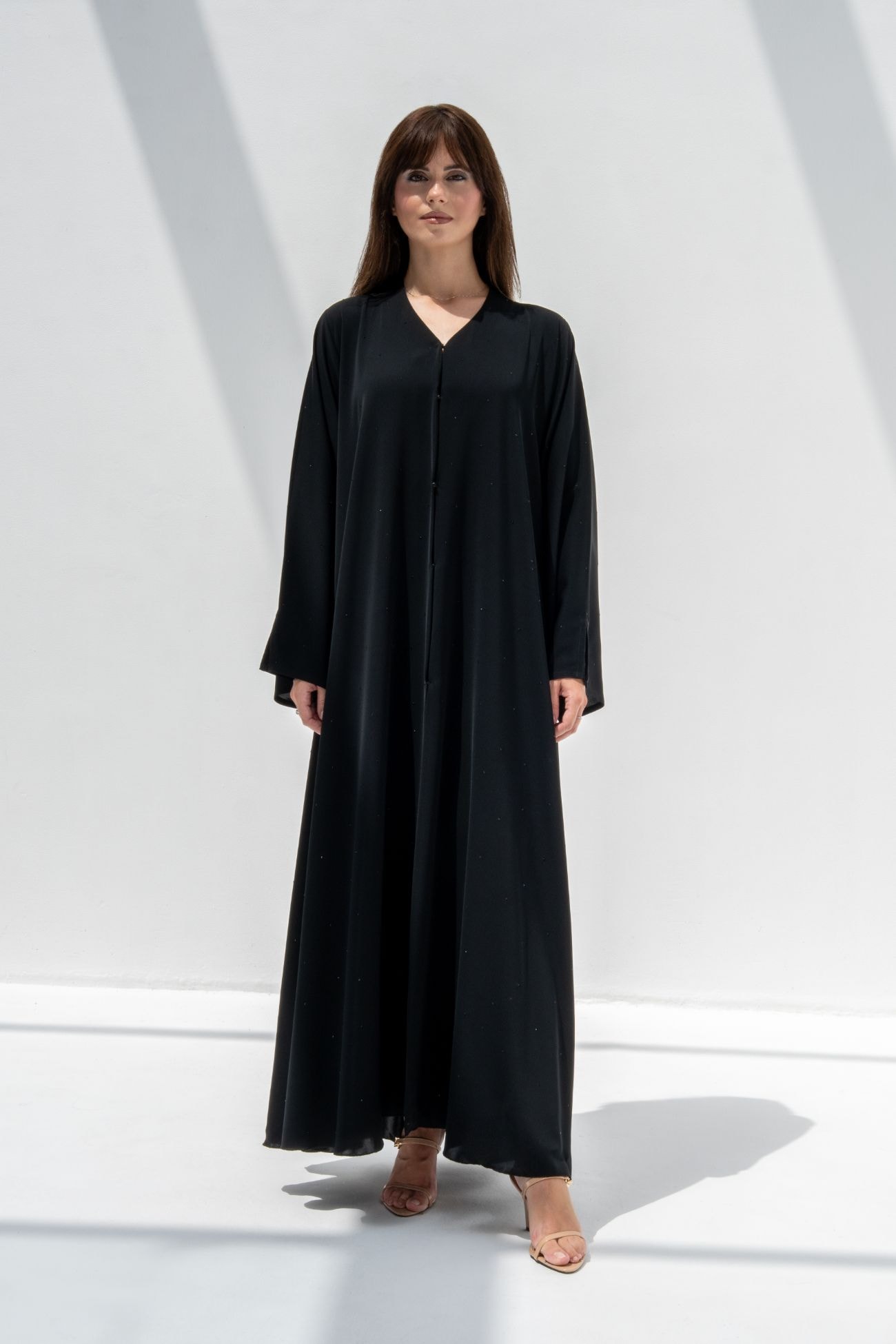 Crystal Dot Black Abaya
