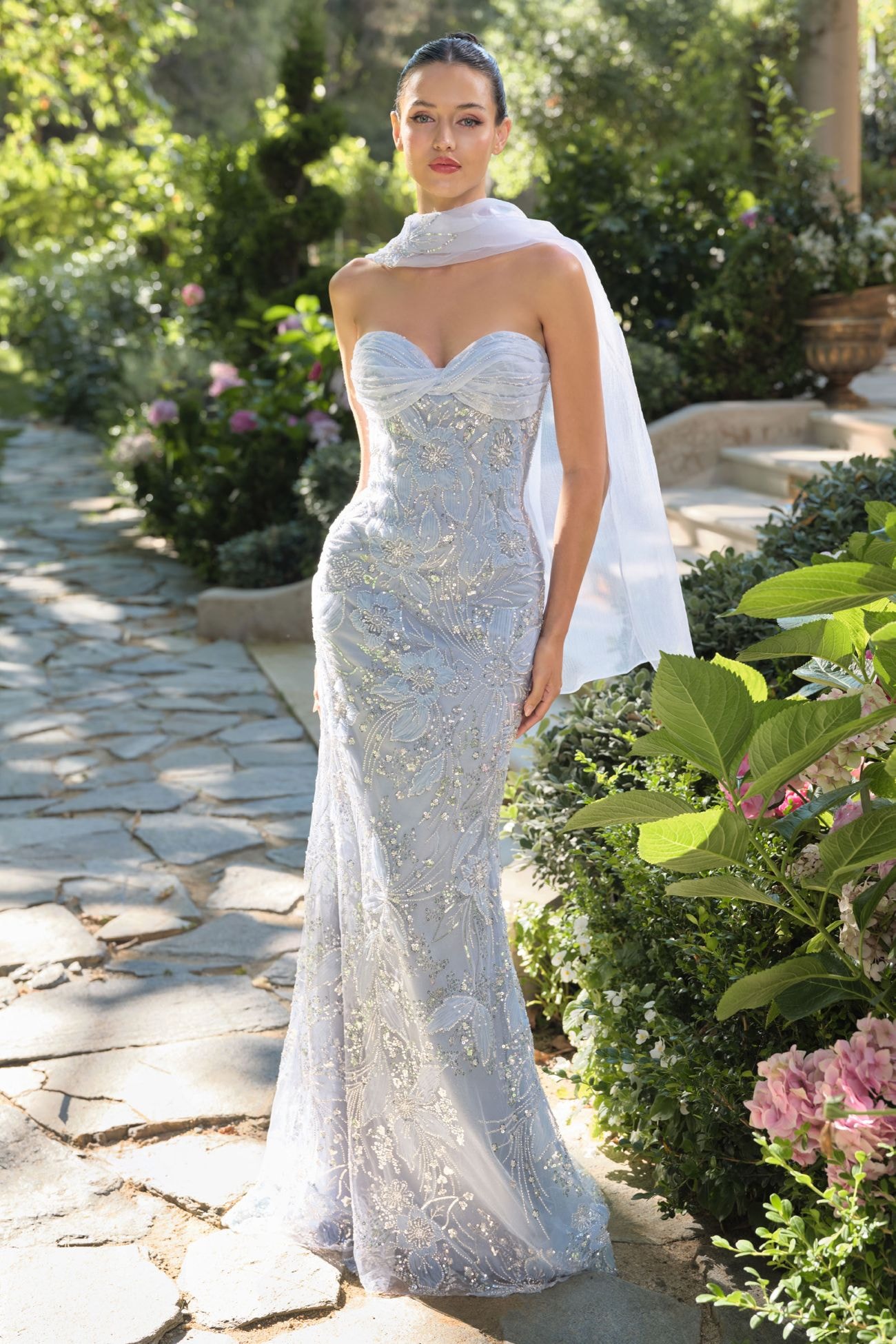 Nyra Mermaid Embroidered Gown