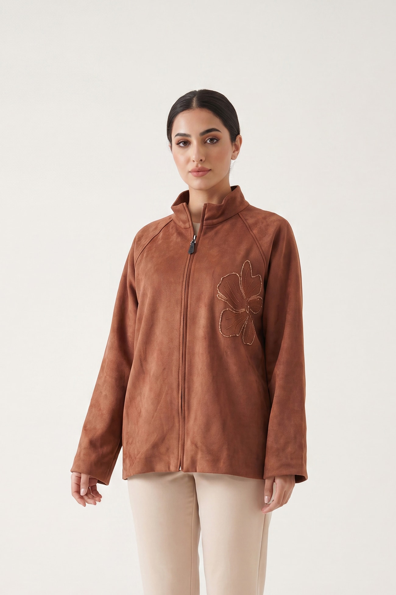 Terra Bloom Suede Jacket