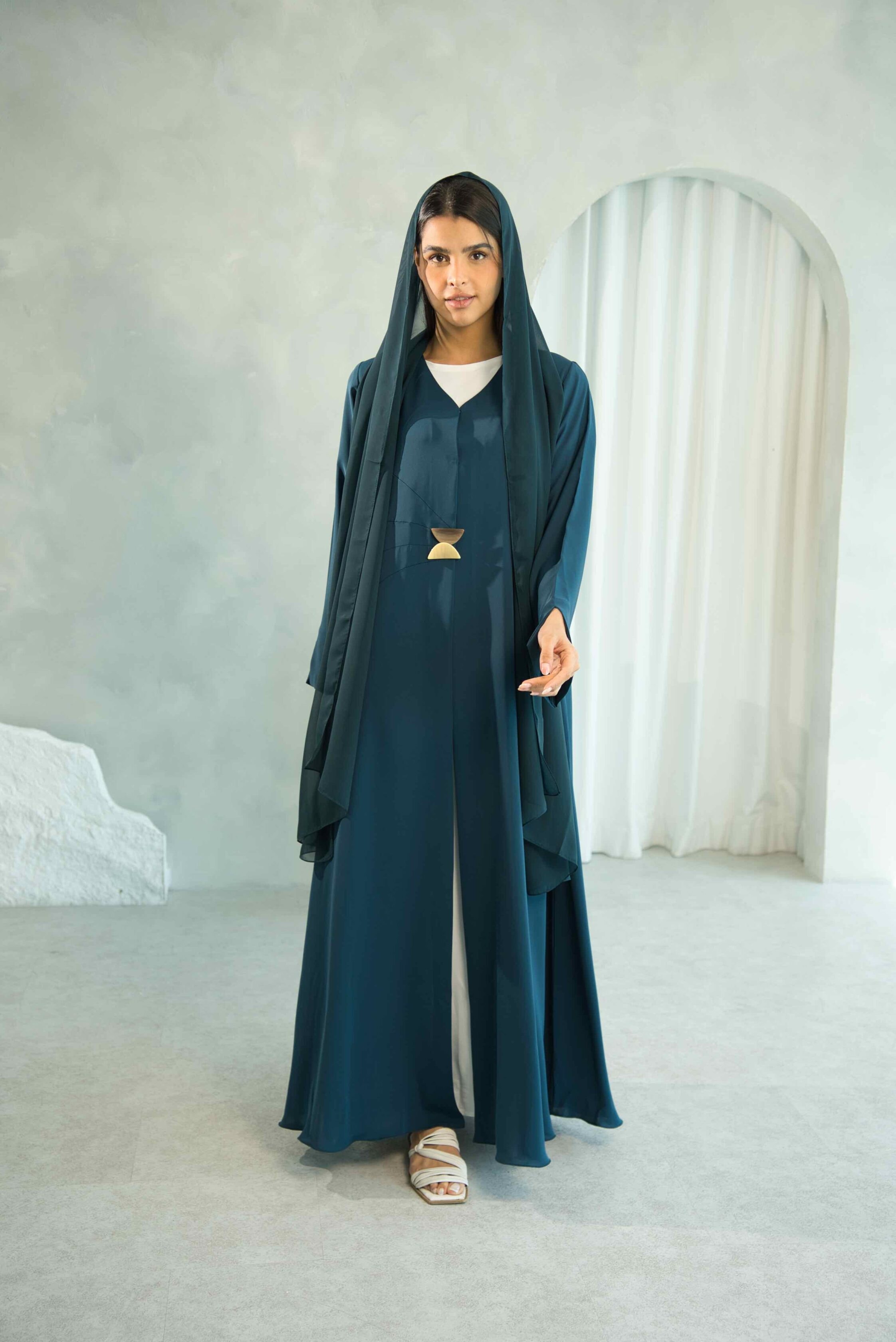 Elegant Teal Abaya